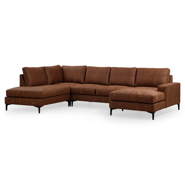 Canapea coltar, Atelier Del Sofa 8186, maro, 200x314x155cm