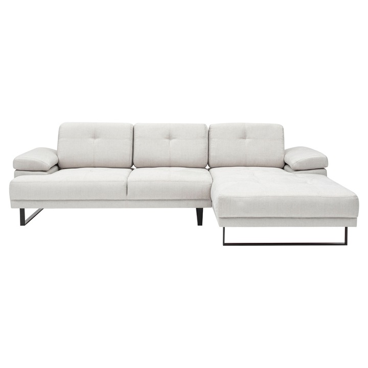 Canapea coltar, Atelier Del Sofa 8155, reglabila, alb, 314x174x83cm