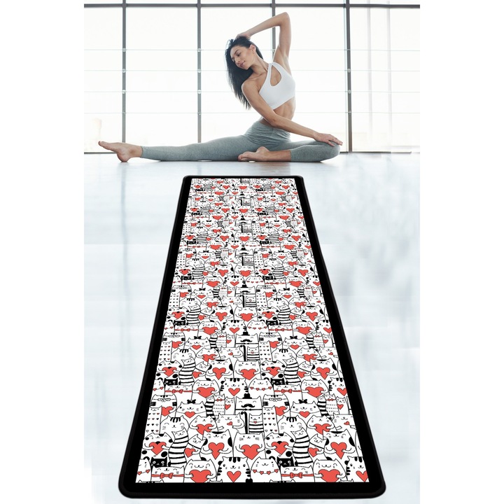 Covor yoga, Yoga 1035, antibacterian, antiderapant, 60x200cm