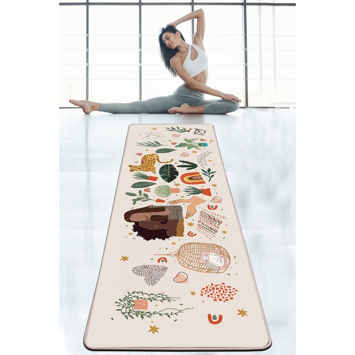 Постелка за йога, Yoga 1031, антибактериална, 60x200 см, дебелина 10 мм