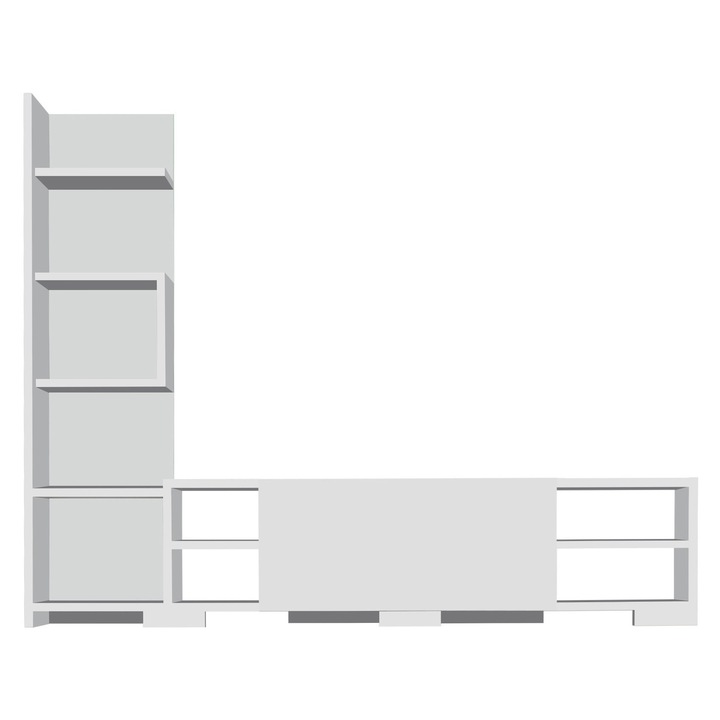 TV-szekrény, Woody Fashion, 160x120x29.5cm, fehér