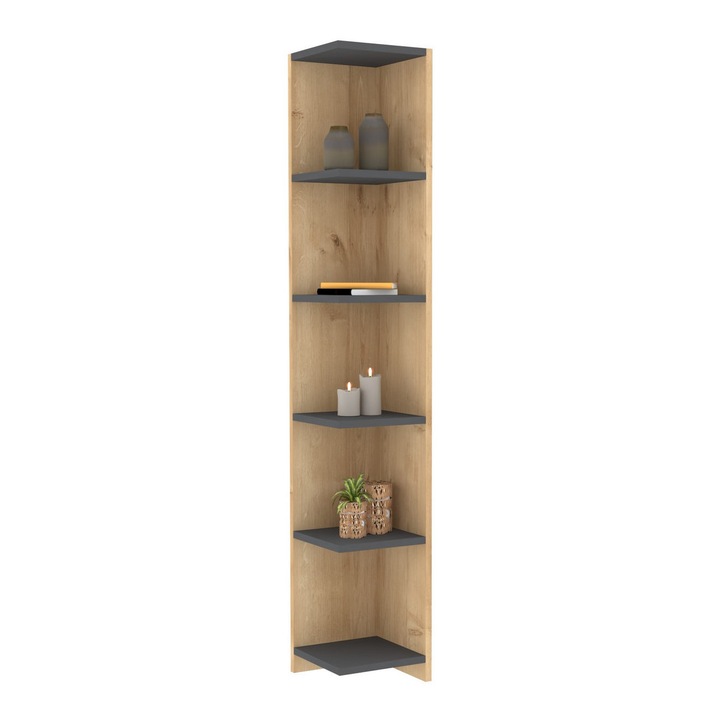 Polc, Woody Fashion, 25x25x160cm, 18mm, 1 szett, 28.8cm polcmagasság