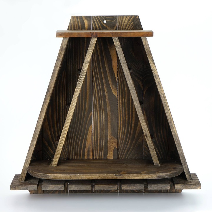 Konyhai polc, Woody Fashion, 57x58x18cm, fenyőfa, falra szerelhető