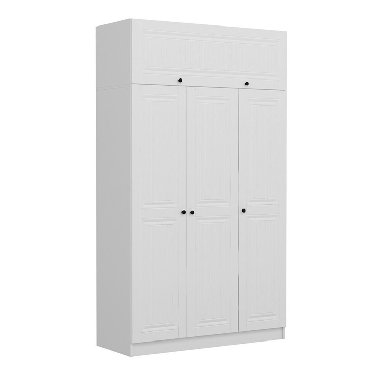 Dulap, Woody Fashion, 135x235x52cm, 100% melamina, numeroase rafturi, set 5 piese