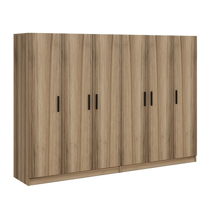 Dulap, Woody Fashion, PAL acoperit cu melamina, 270x190x52cm, cu rafturi multiple