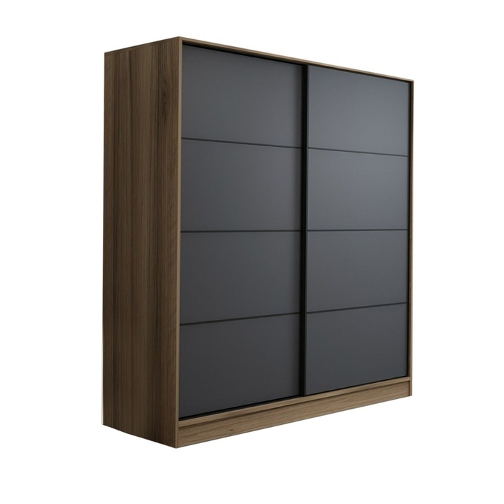 Dulap, Woody Fashion, PAL acoperit cu melamina, 210x220x52cm, cu rafturi multiple