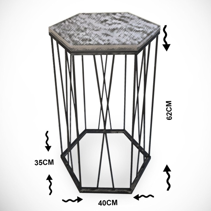 Masa laterala, Woody Fashion, 40x62x35cm, 1 pachet