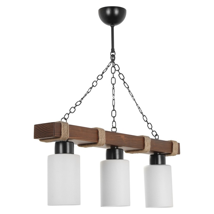 Полилей Opviq бяло дърво E27