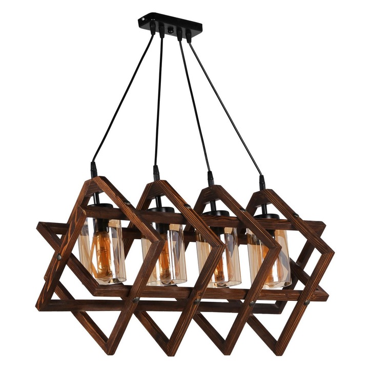 Полилей, Opviq, стъкло/дърво/метал E27