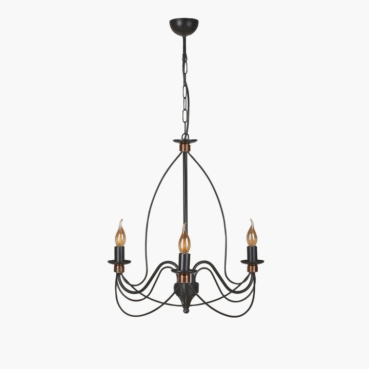 Полилей, Opviq, метал, 55x90 см, E14, черен