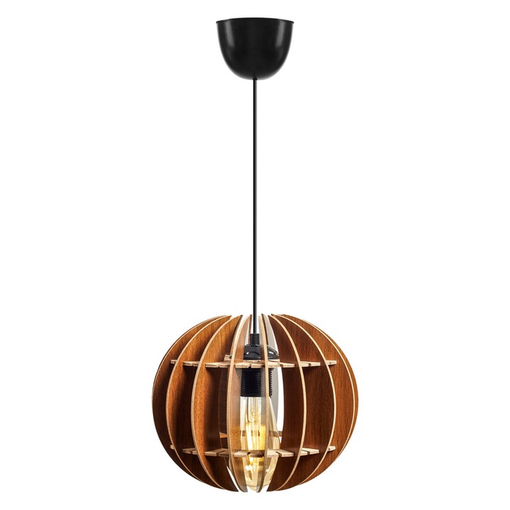 Candelabru, Opviq, set de 2, design sferic, 20x20x60 cm, MDF