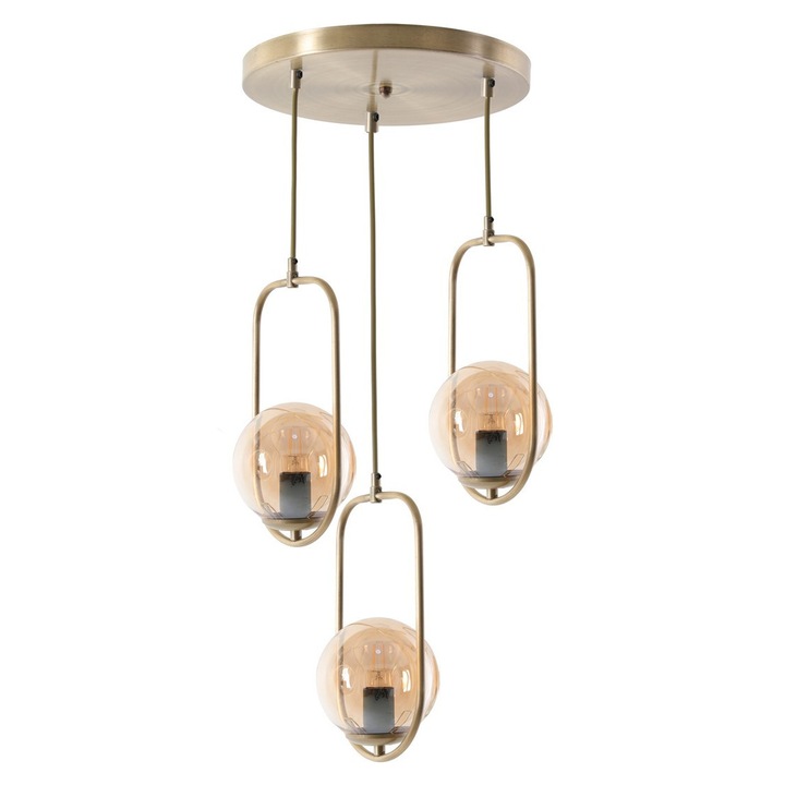 Полилей, Opviq, височина 70 см, диаметър 30 см, фасунга E27, 60 W, златен