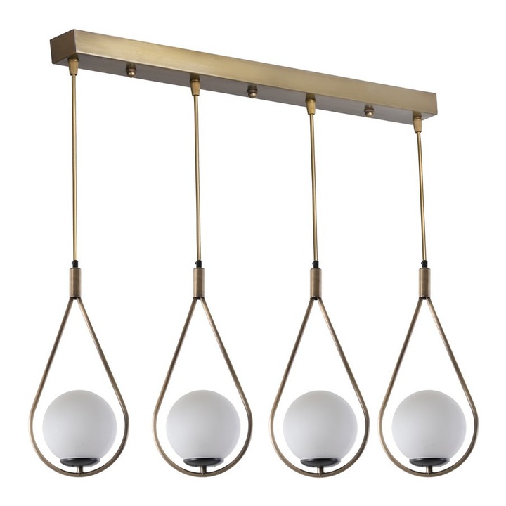 Полилей, Opviq, 65x20x70 см, фасунга E27, метал, 60W, златен