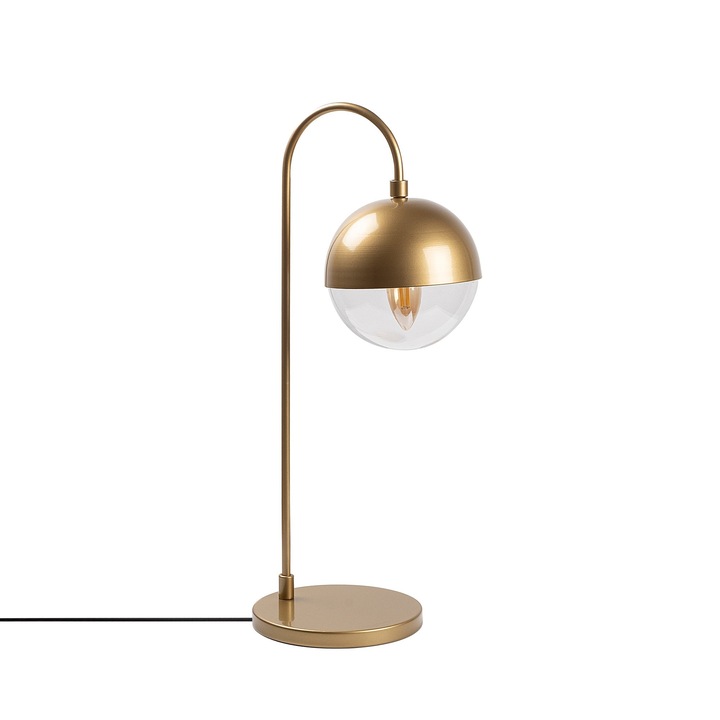 Veioza Opviq, metal, capac sticla, 18x25x53cm, E14, 40W