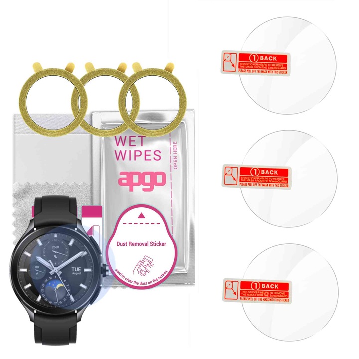 3x закалено стъкло APGO 9H закалено стъкло APGO за Xiaomi Watch 2 Pro