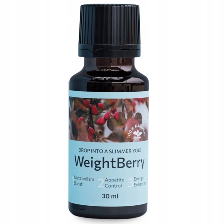 Натурална добавка за отслабване, Weight Berry, 30 мл, помага за контрол на теглото, намалява апетита