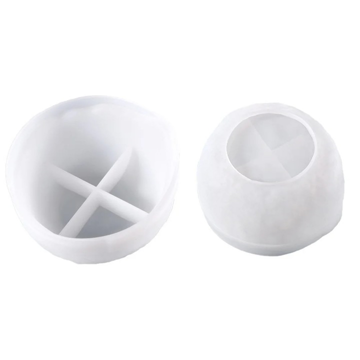 Seturi de artizanat, matrita din silicon, forma rotunda, 12.9x13.2cm, adancime 6.9cm