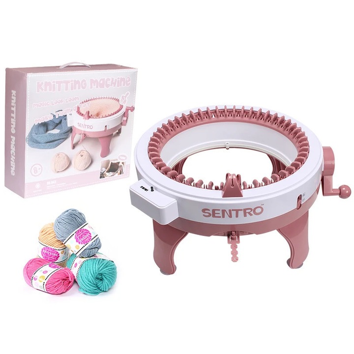 Плетачна машина, Sentro, висока скорост на плетене, компактен дизайн, кутия за прежда за 48 машини