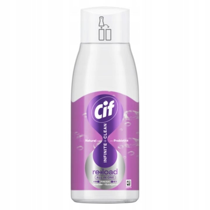 Cif Spray Universal Refill 590ml, Lavanda si Eucalipt, Curatare eficienta, Actiune prelungita