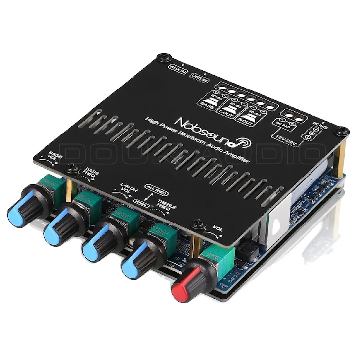 Amplificator audio, Nobsound, Bluetooth 2.1, 100 W, compact, 100x100x22mm