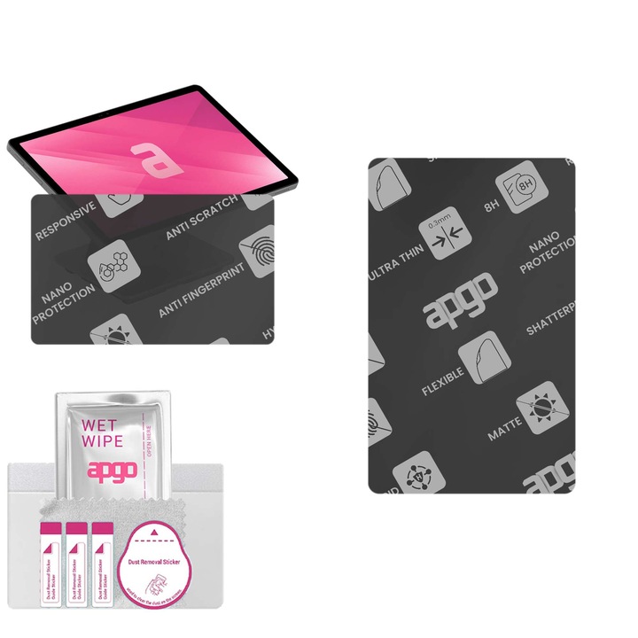 apgo MATTE защитно стъкло за iMin Falcon 2 – хибридно стъкло за дисплей, изцяло лепило, подходящо за калъфи