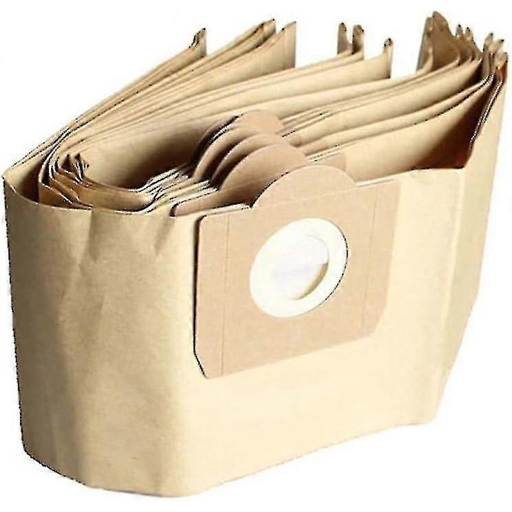 Sac de aspirator, set de 5, compatibil cu Karcher WD3, WD 3 Premium, WD3200, WD3500P, A2204, A2534, SE4001, 800x220x10mm