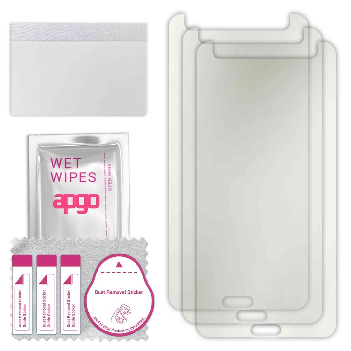 3x folie de protectie MAT MATTE apgo pentru Nokia 6 – autoadeziva, afisare completa, hidrogel, anti-zgarieturi, full glue, 5D