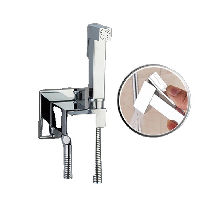 Bidé csaptelep, fali, vízszintes sugárral, króm, 80-JPQ1