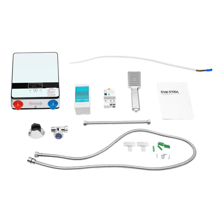 Incalzitor instant de apa electric, 6500W, design compact, alb