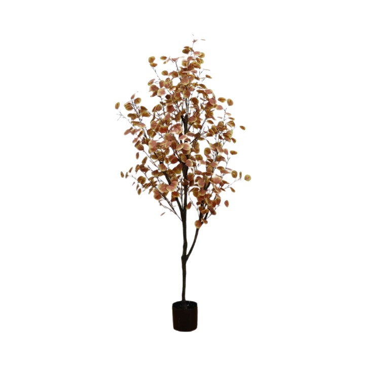 Pom artificial Eucalyptus, culoare frunze de toamna, 180cm