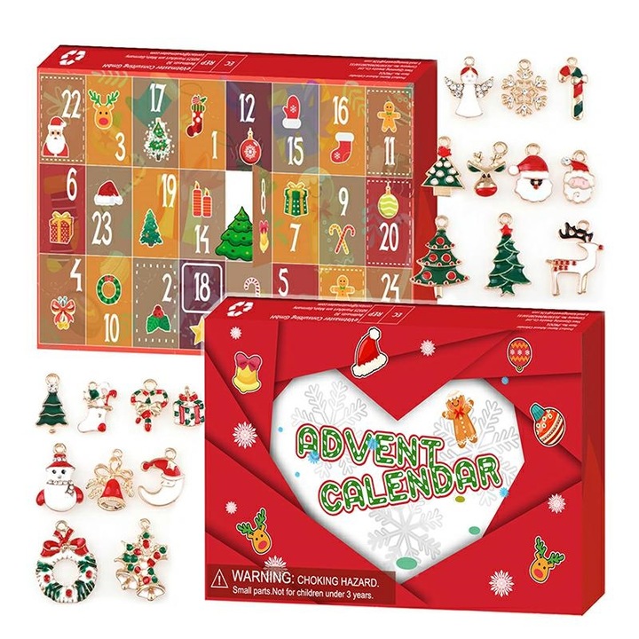 Calendar Advent pentru copii 24 figurine 37 5x23x3cm multicolor