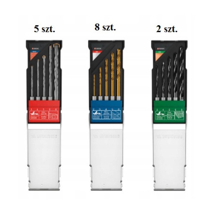 Set 15 burghie Parkside, 3 tipuri, 13,6x6x1,7cm, din otel