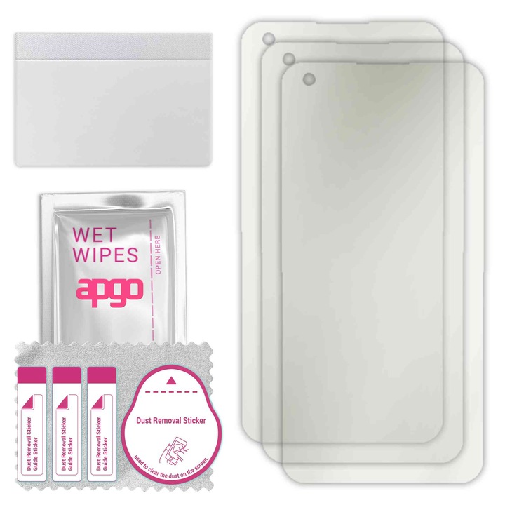 3x folie de protectie MAT MATTE apgo pentru OnePlus 8 Pro – autoadeziva, afisare completa, hidrogel, anti-zgarieturi, full glue, 5D