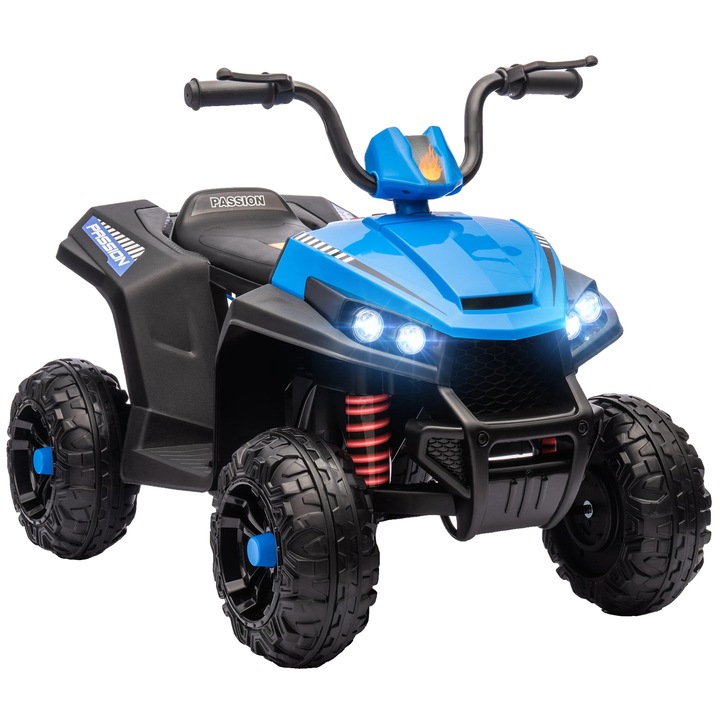 ATV electric copii 3-6 ani metal albastru 4 roti