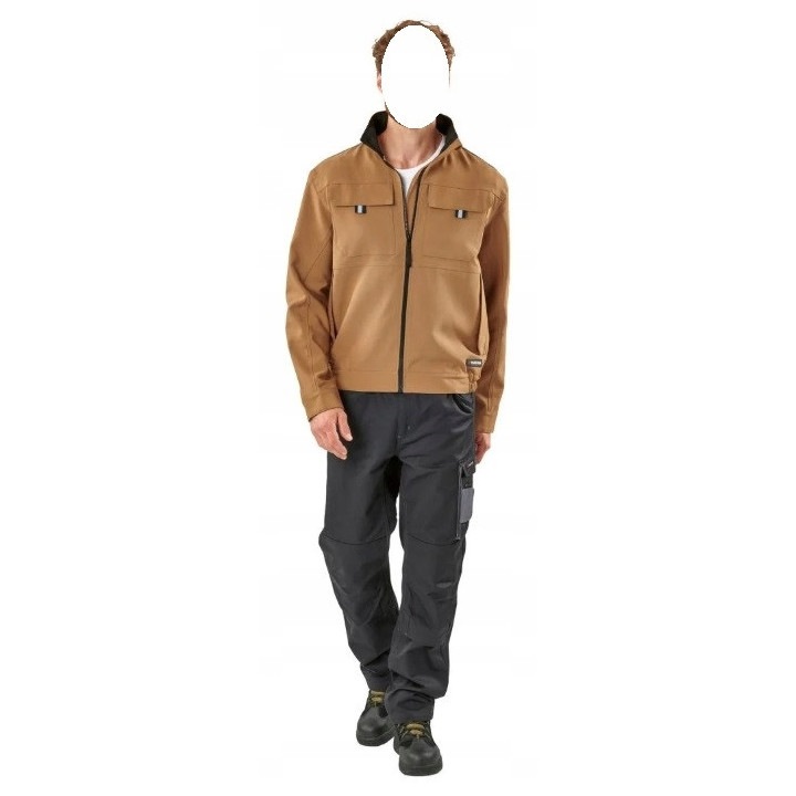 Jacheta de lucru ParkSide, barbati, bej, fabricata din material rezistent, 56-58