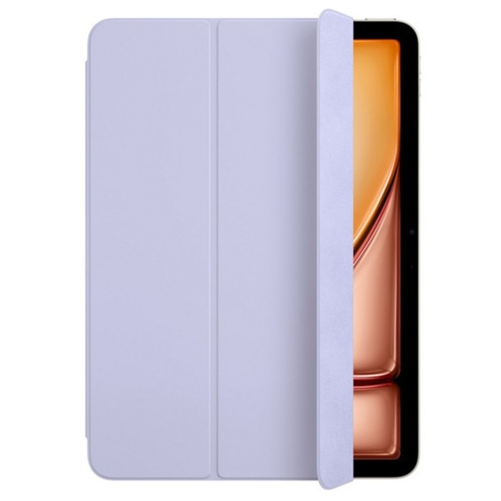 Apple smart folio tabletvédő álló, bőr hatású, aktív flip, oldalra nyíló, trifold, asztali tartó, világos ibolya, kompatibilis: Apple IPAD Air 11, 2025, / IPAD Pro 11, 2022, / IPAD Pro 11, 2021