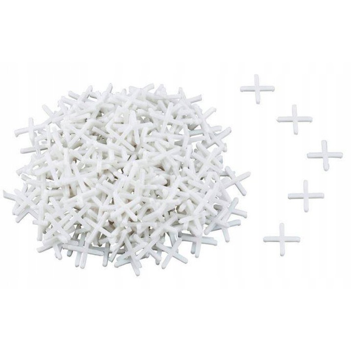 Krzyzyki distantiere 1500 buc, 2 mm, albe