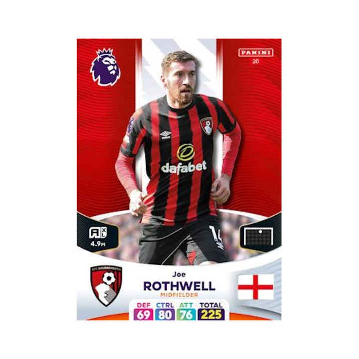 Card de colectie Panini Adrenalyn XL Premier League 2024 Joe Rothwell, AFC Bournemouth
