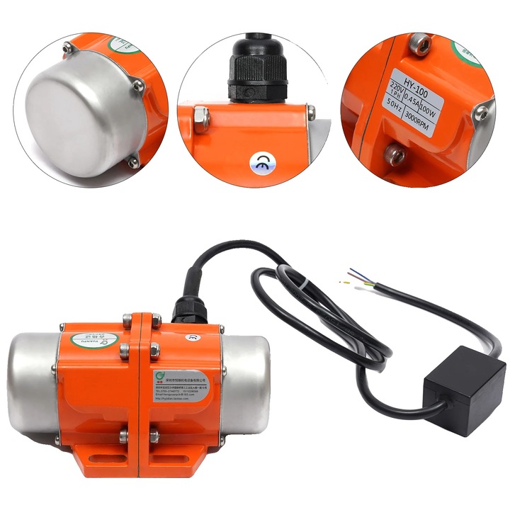 Motor de vibratie, 220V, 30W, 3000 Rpm, 17x11x7.5cm