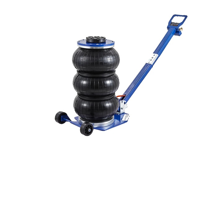 Elevator pneumatic 3T, inaltime ajustabila, capacitate de incarcare 3 tone, albastru, dimensiuni 13.4x9.8x17.7in