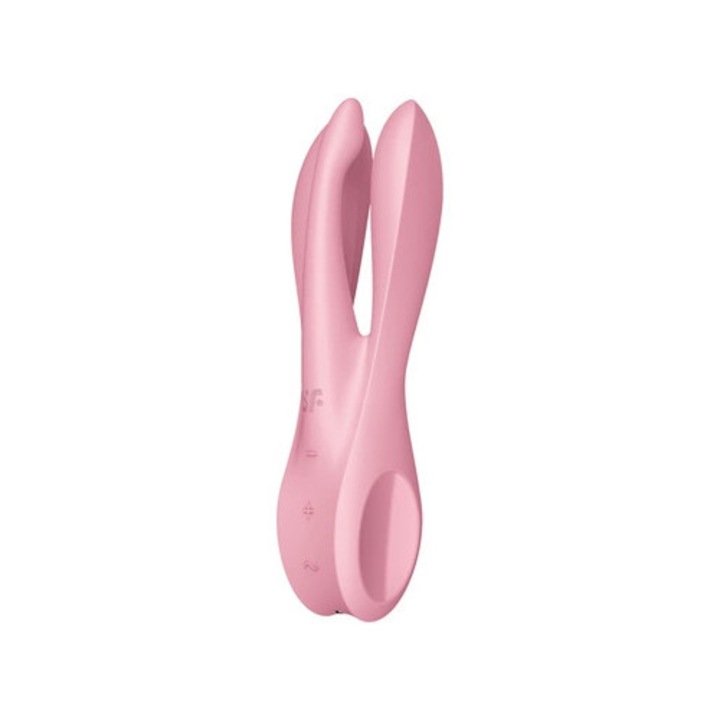 Вибратор Satisfyer Threesome 1, 3 мотора, розов, 13,6x4,6см
