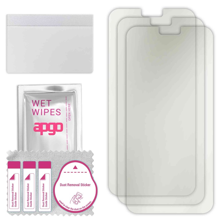 3x MATT apgo képernyővédő fólia Oppo F7-hez – öntapadós, teljes kijelzőre kiterjedő, hidrogel, karcálló, teljes ragasztóval, 5D