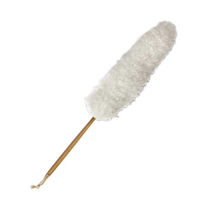 Pamatuf pentru praf antistatic, maner bambus, 58 cm, Frandis, pentru zone greu accesibile