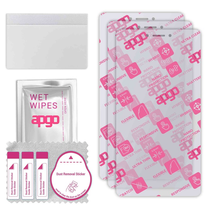 3x apgo Ultra-Clear Hybrid защитно стъкло, съвместимо с Xiaomi Mi Max 2, гъвкаво нано стъкло, отличен заместител на закалено стъкло, устойчиво на надраскване