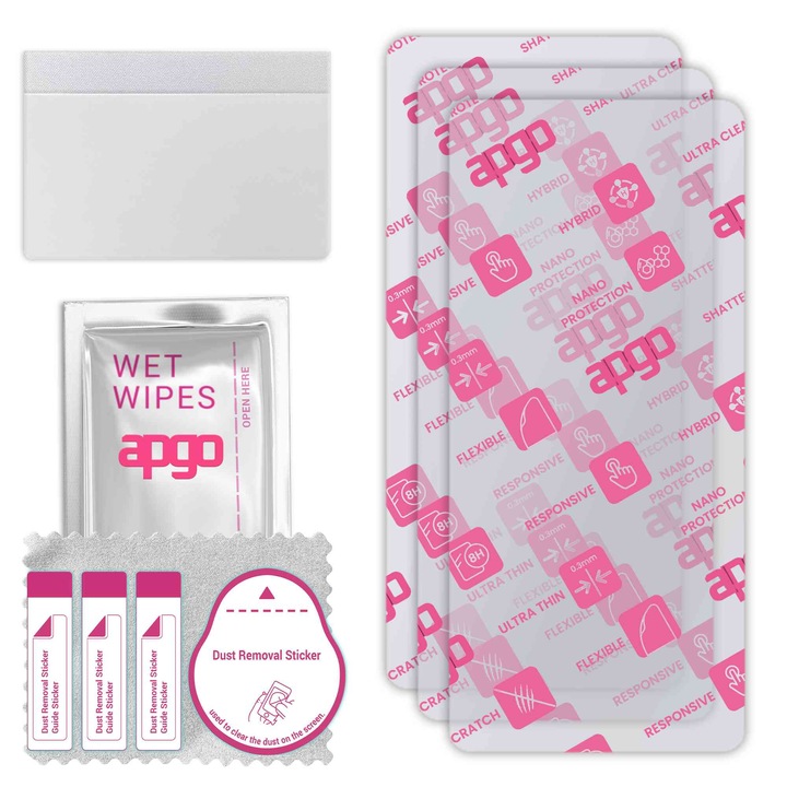 3x apgo Ultra-Clear Hybrid защитно стъкло, съвместимо с Xiaomi Mi Mix 3, гъвкаво нано стъкло, отличен заместител на закалено стъкло, устойчиво на надраскване