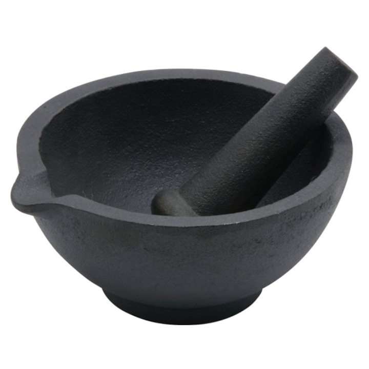 Mojar cu pistil KingHoff, material fonta, diametru 13 cm