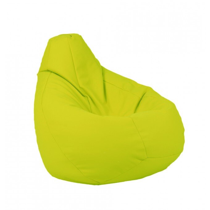 Fotoliu Pufrelax tip Sac Nirvana Hobbti Panama, Green Neon, pretabil si la exterior, husa detasabila, umplut cu perle polist