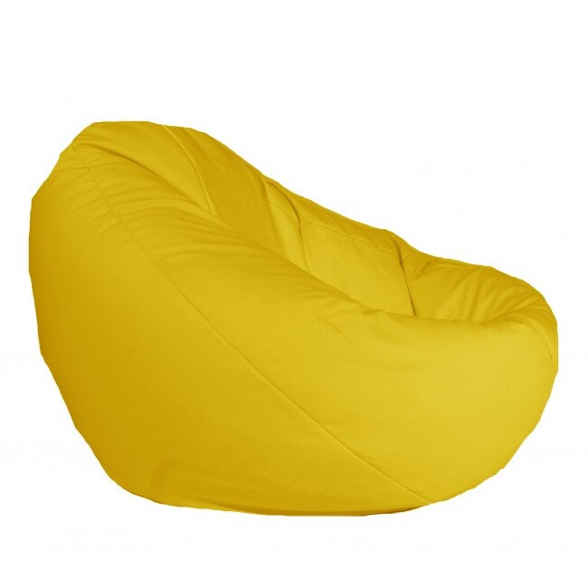 Fotoliu Pufrelax tip Sac Nirvana Gigant Panama, Yellow Quince, pretabil si la exterior, umplut cu perle polistiren