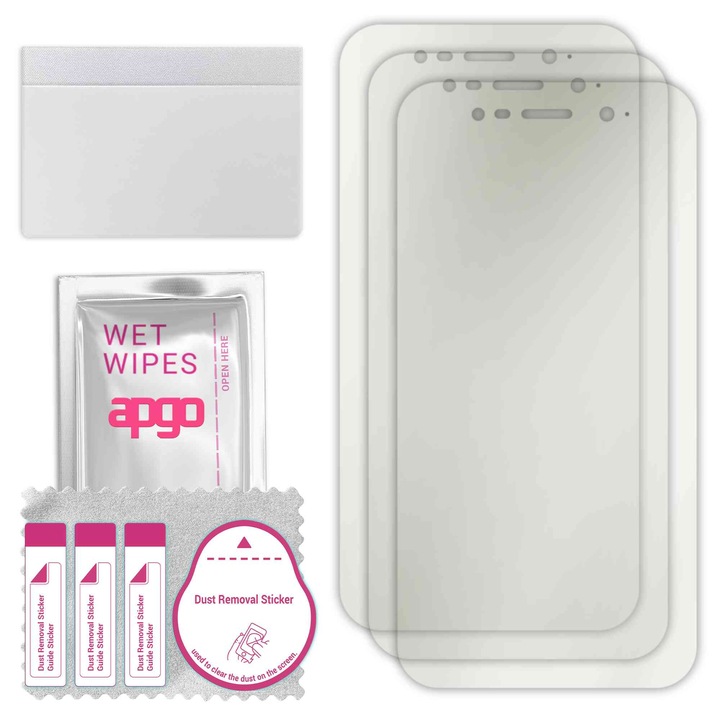 3x МАТОВ apgo протектор за екран за Wiko WIM Lite – самозалепващ се, цял дисплей, хидрогел, защита от надраскване, пълно лепене, 5D