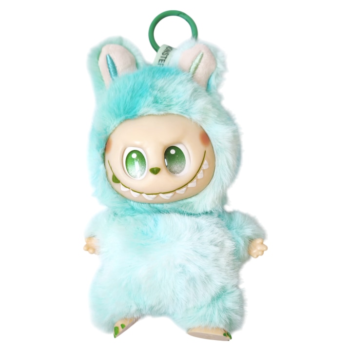 Плюшена играчка, Лабубу, серия THE MONSTERS BIG INTO ENERGY, 15 см, синя